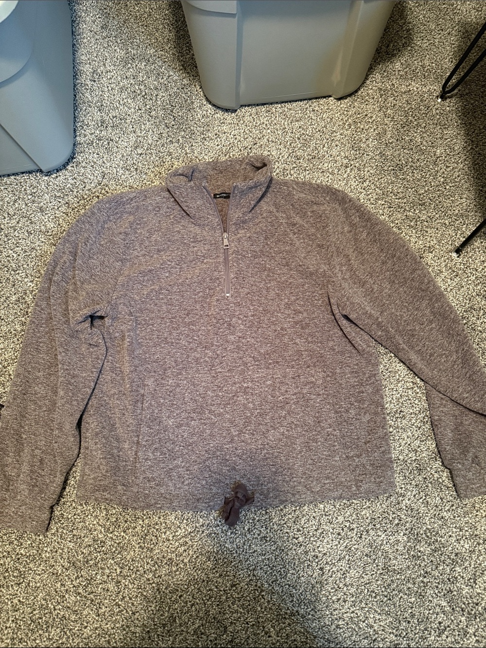 Beyond Yoga Heather Purple Quarter-Zip Hoodie Sweater
